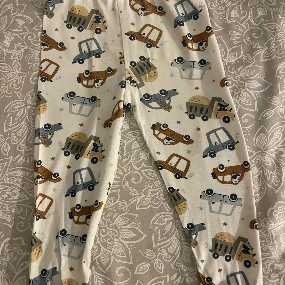 Très Beau et Belle Bamboo Pajama Pants 12M Construction Vehicles & Animals - Picture 3 of 5